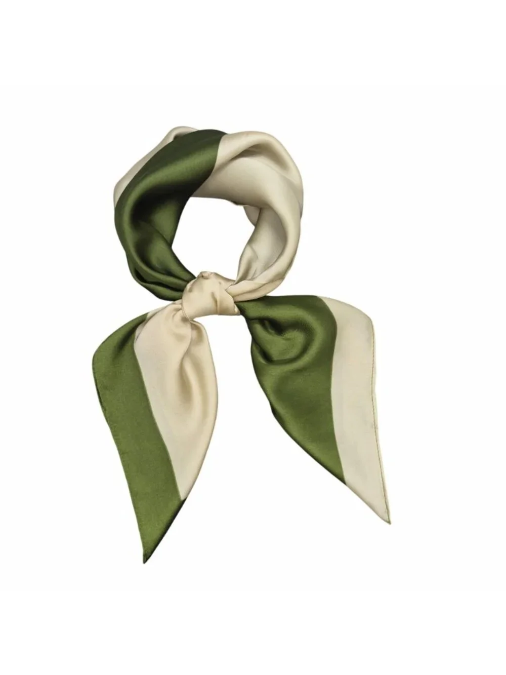 ✨Silky Satin Scarf Bandana Soft Luxury neck wrap luxurious Accessory Green Beige